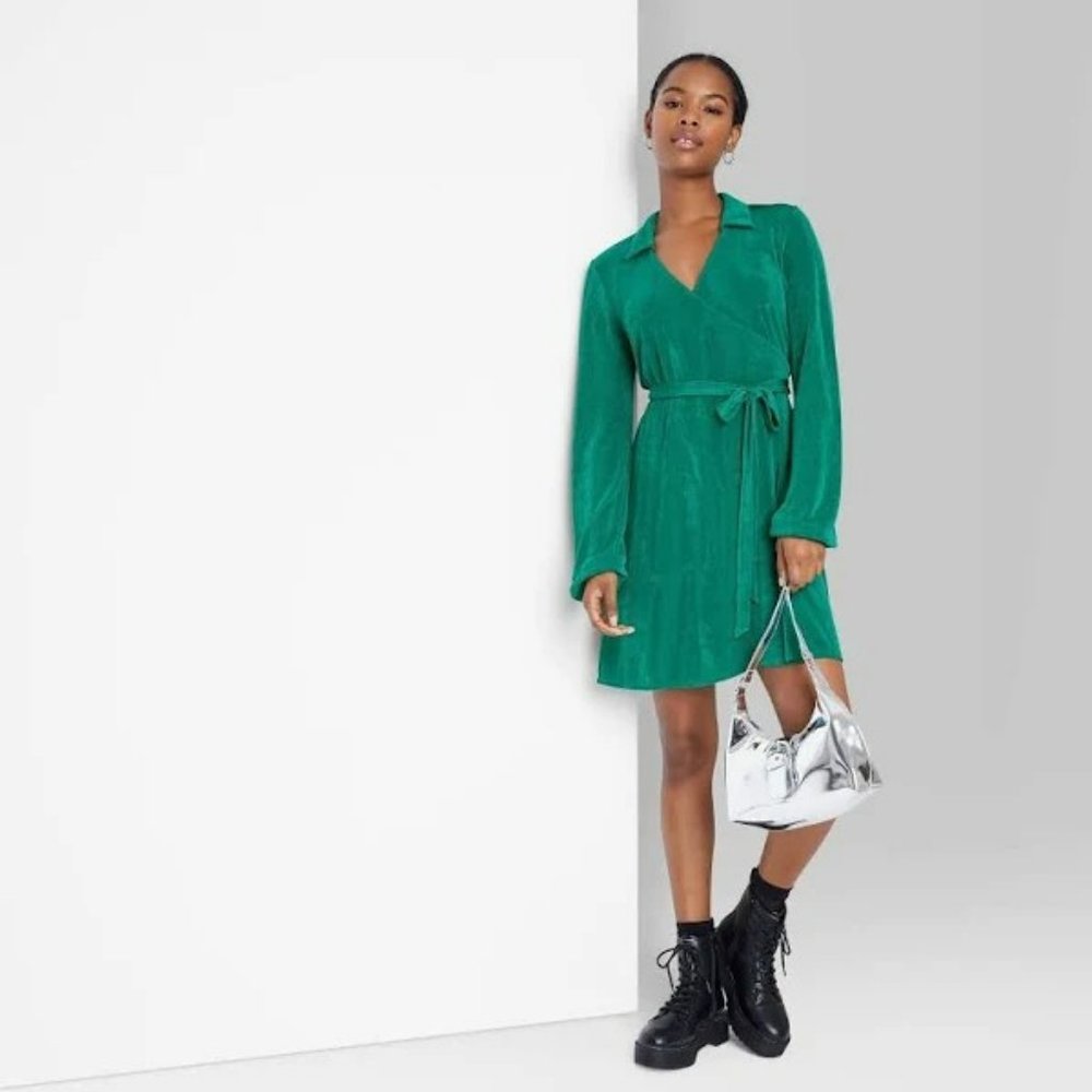 Wild Fable Green Long Sleeve Dress